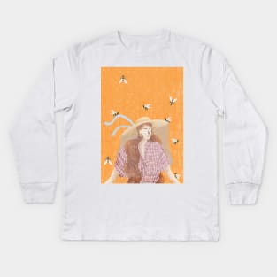 Beekeeper Lady Kids Long Sleeve T-Shirt